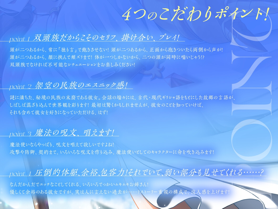 双頭族のソーサラーと、相当えっちな二人旅 ―体が一つで頭は二つな彼女との、唯一無二なカンケイ―