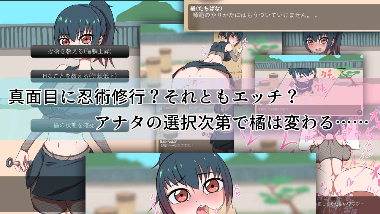 くノ一橘の身体を14日間の個人修練で敏感に開発しました。