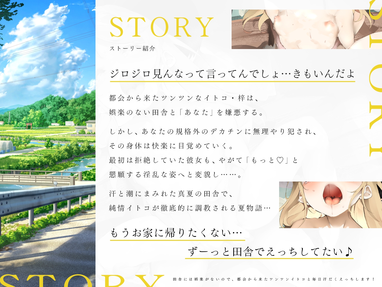 田舎には娯楽がないので、都会から来たツンツンイトコと毎日汗だくえっちします！(KU100マイク収録作品)