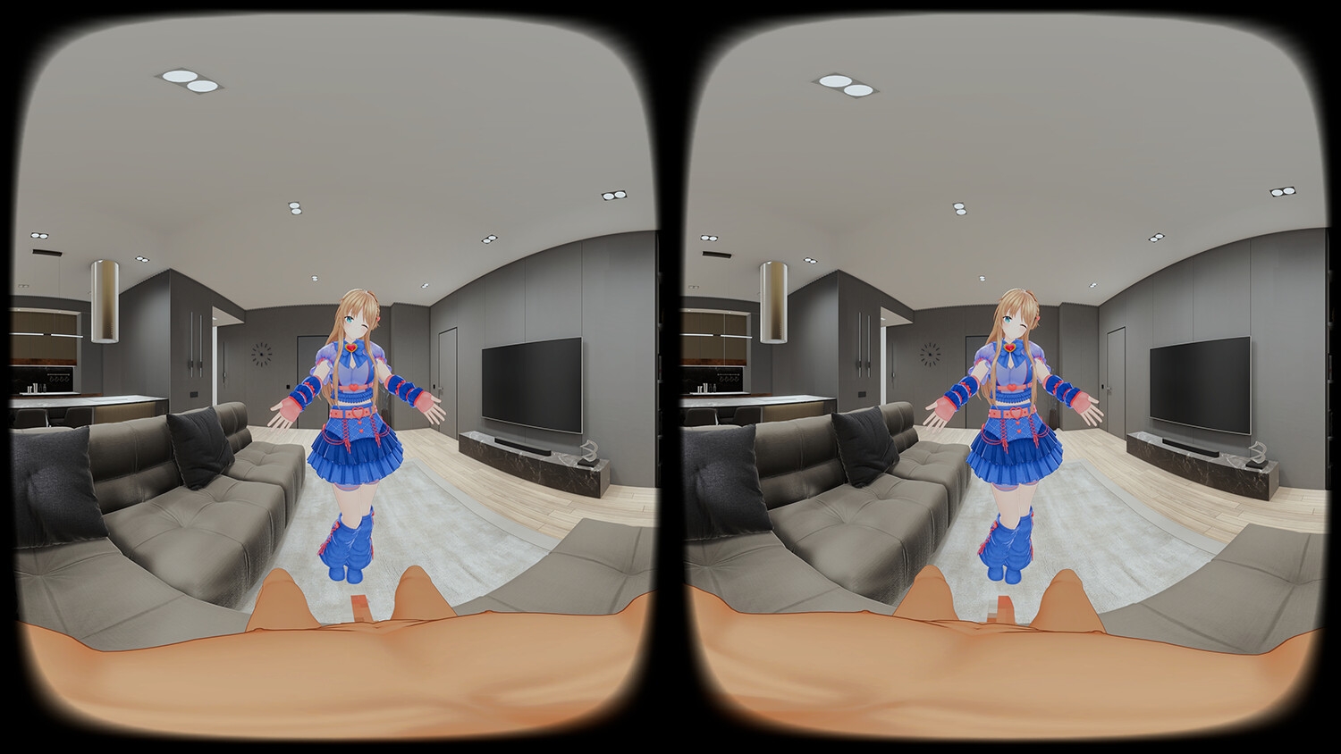 【4KVR 完全主観3Dエロアニメ】しこさぽ！〜清楚系アイドルVtuberの"本気"えっちで抜き放題〜【天翔院ひいな】【VRデバイス用】