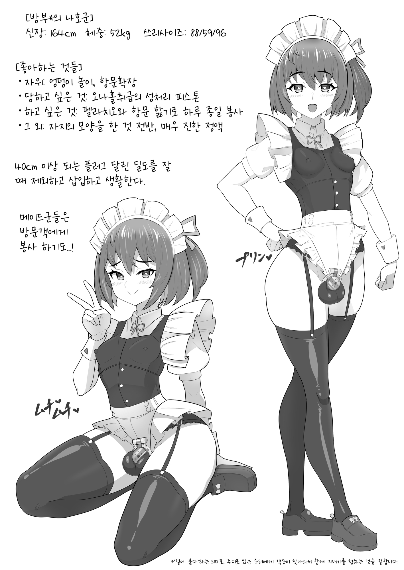 【韓国語版】メイドくんと貞操帯・時々ふたなりご主人様