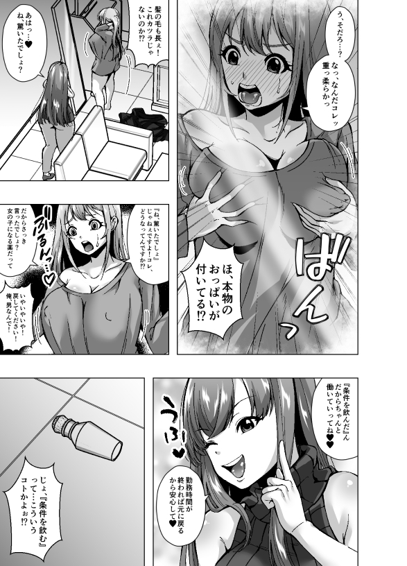 女体化新人バイトちゃん、俺です。～時給2000円、羞恥MAX。今日も性別バグってます～