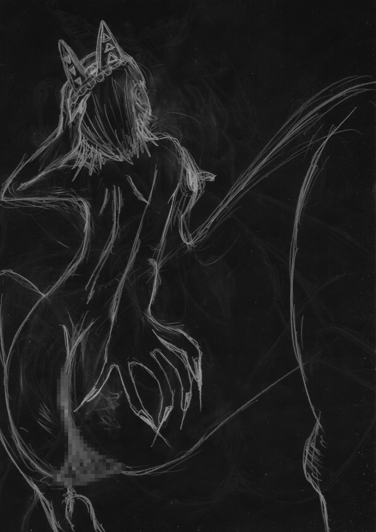 黒よりも黒いエロティックホラー黒戯絵集「マネキンポーズ8」