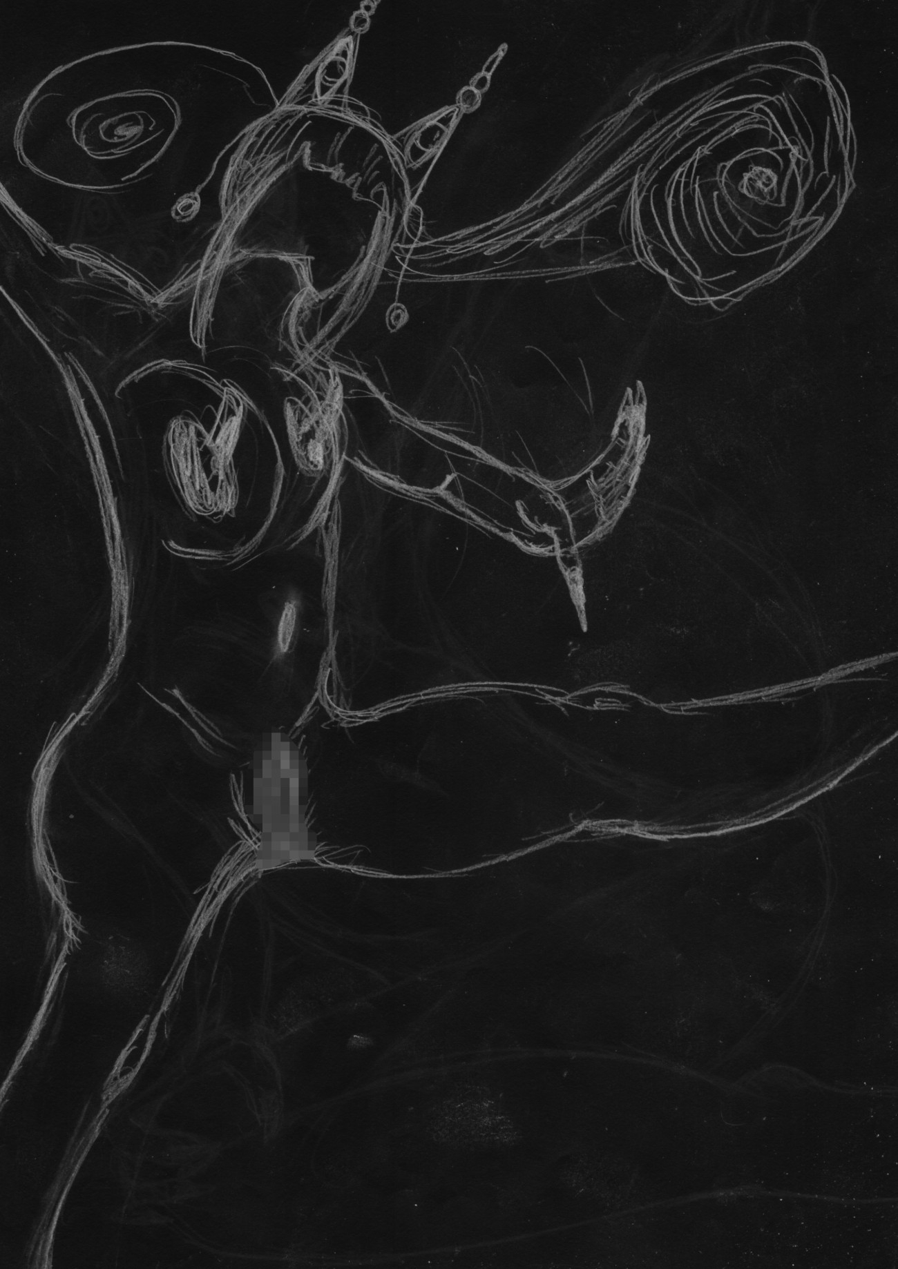 黒よりも黒いエロティックホラー黒戯絵集「マネキンポーズ8」