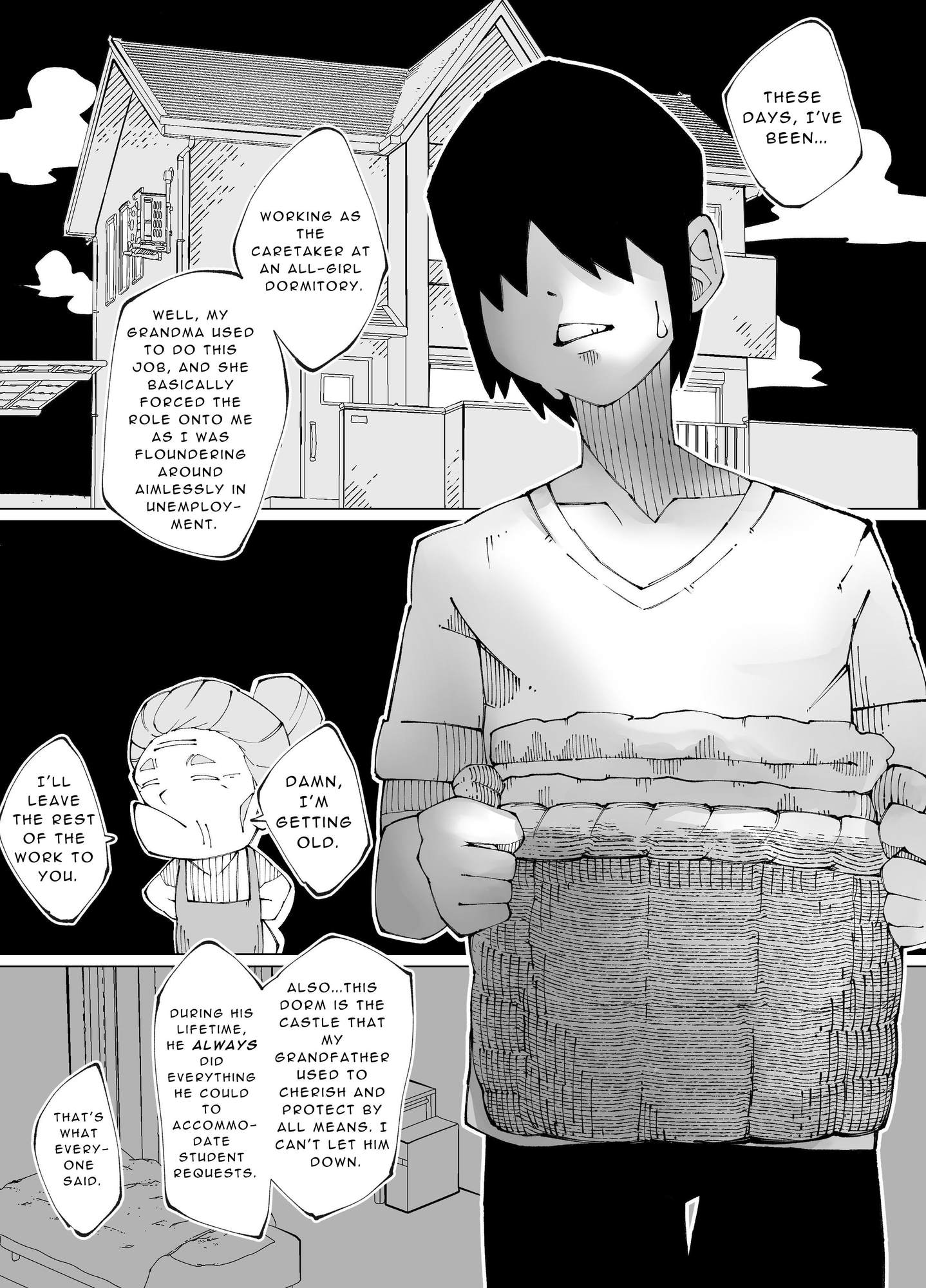 【英語版】発情娘たちのハーレム寮で管理人になった俺。