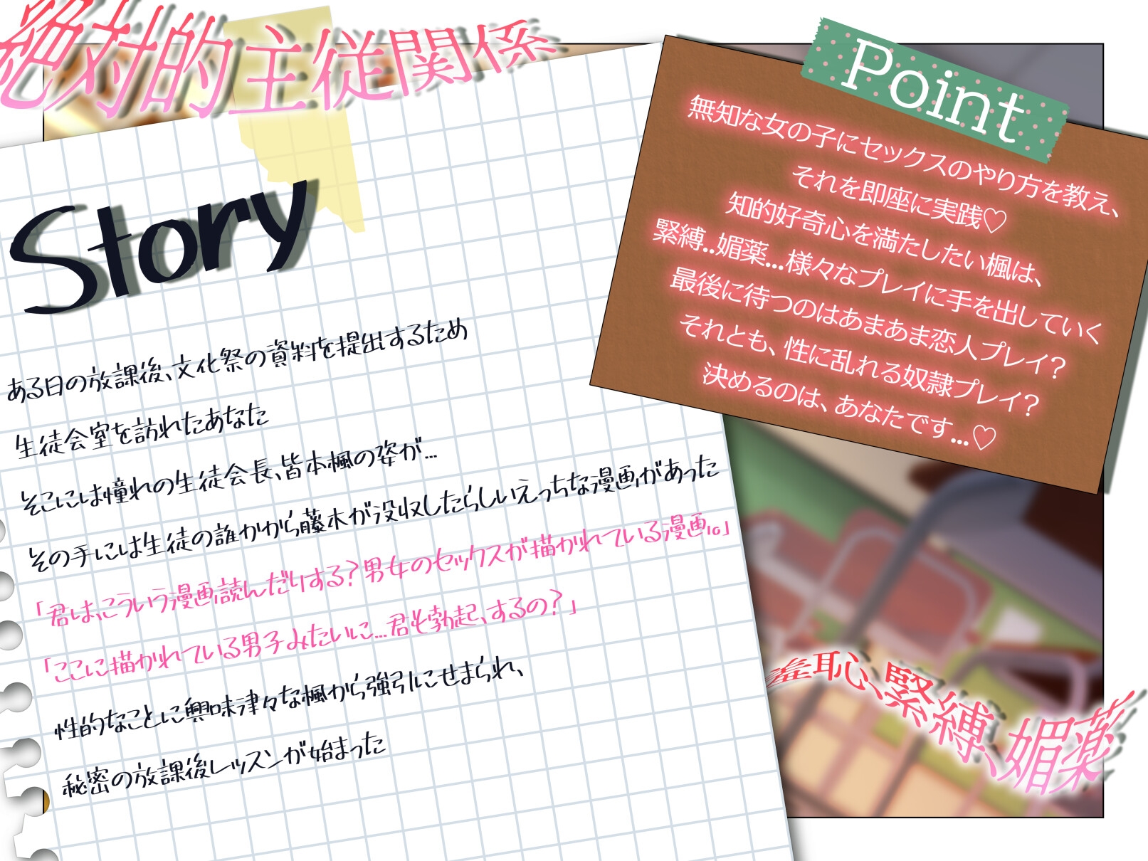 セックスに興味津々なダウナー生徒会長との秘密の放課後レッスン