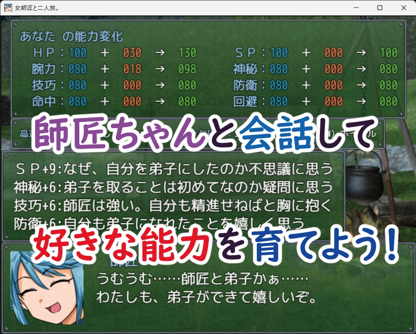 女師匠と二人旅。