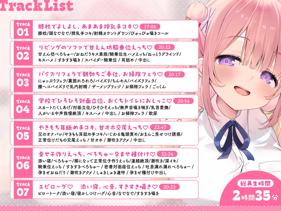 【愛されまくり2時間半♡】兄LOVEな妹と結ばれたあと～幸せ過ぎてダメになっちゃう全肯定溺愛でろあまえっち～【KU100】