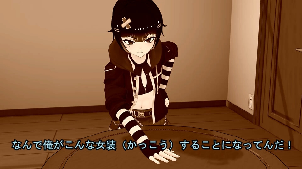 女装した子を乳首イキさせてメスにする動画