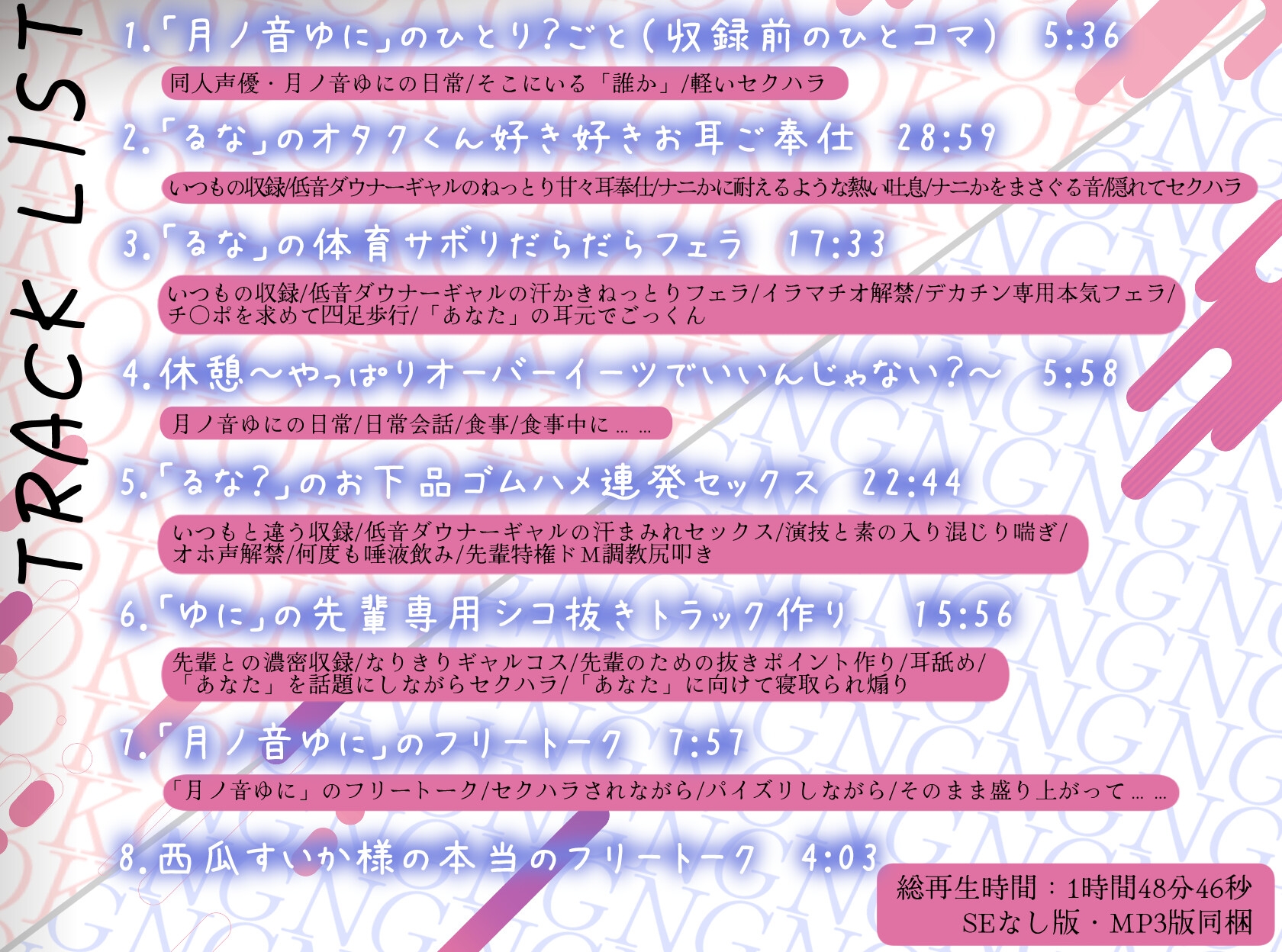 オホ声NG声優《月ノ音ゆに》の(絶対に聴いてはいけない)NGトラック集