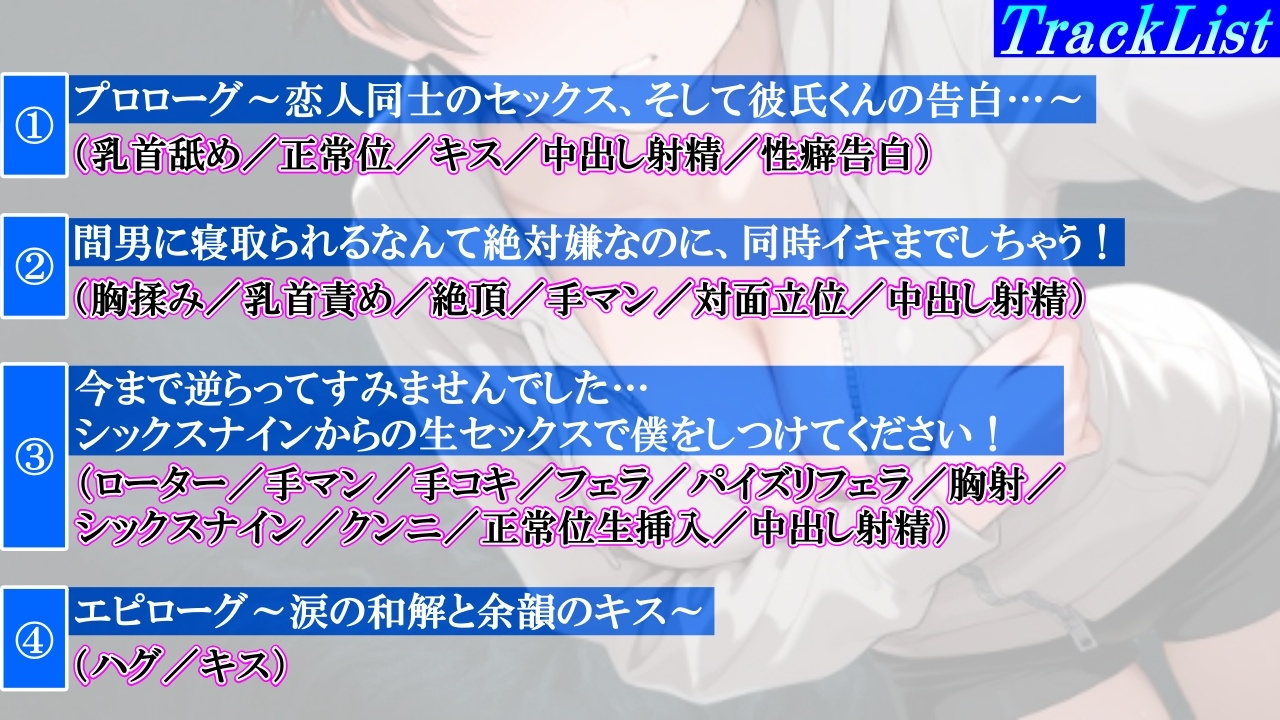 【純愛NTR→快楽堕ち】ボーイッシュ彼女が寝取られオホ声でメス便器化する話～社会人チンポに負けて僕のチンポは鬱勃起～<バイノーラル>