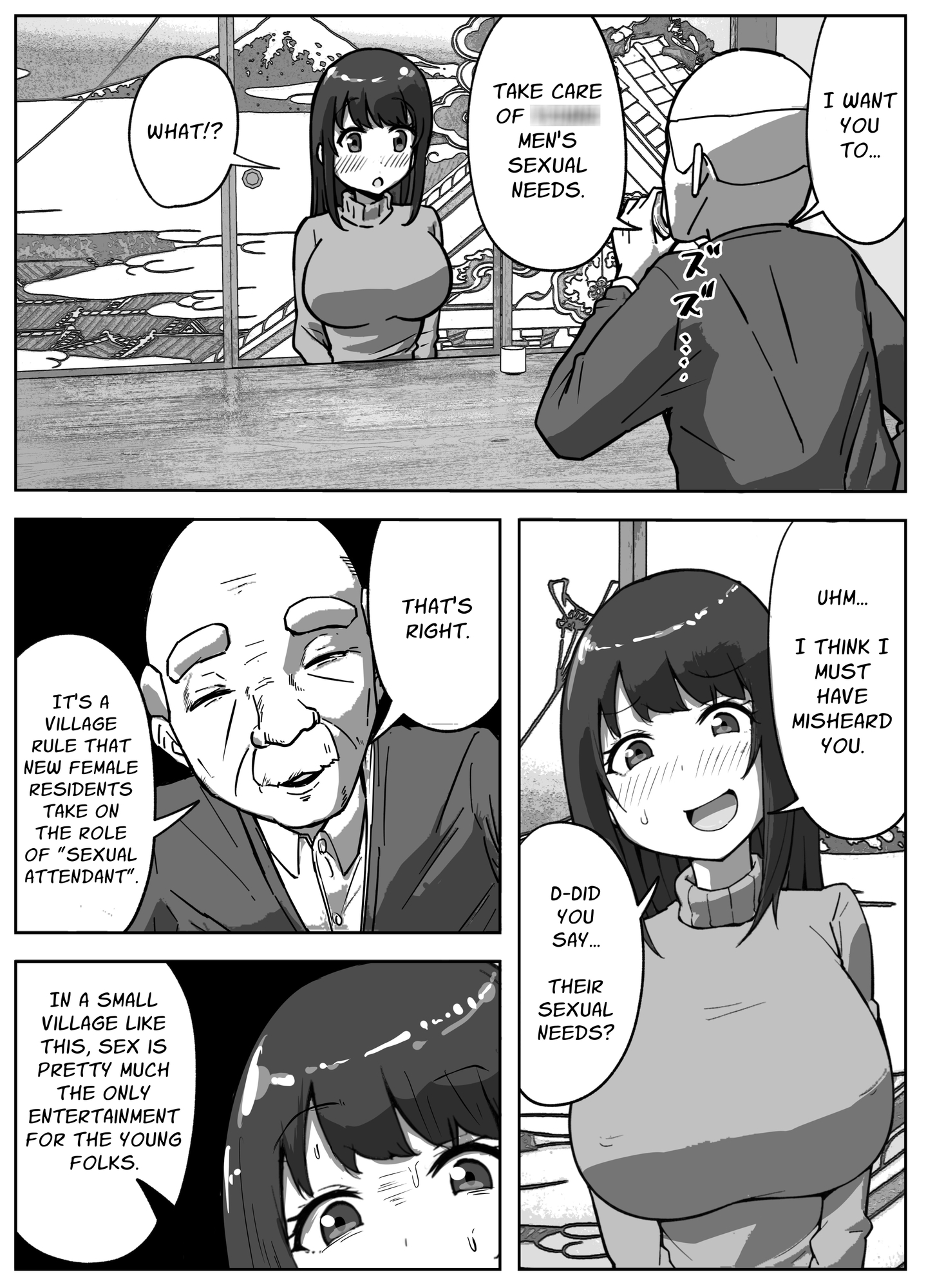 【英語版】村の掟で性処理道具にされた若妻