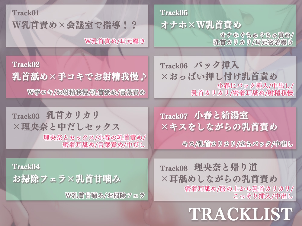 【乳首攻め特化】会社でチクハラ！?ず～っと乳首責め♪～アナタの事を全肯定な上司達に、敏感な乳首開発されちゃいます～
