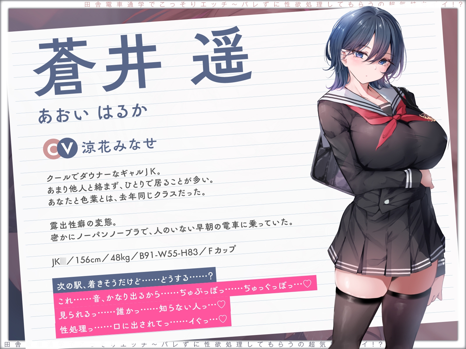 【露出×背徳】電車通学でこっそりエッチ～バレずに性欲処理してもらうの超気持ちイイ！?【JKハメ比べ】