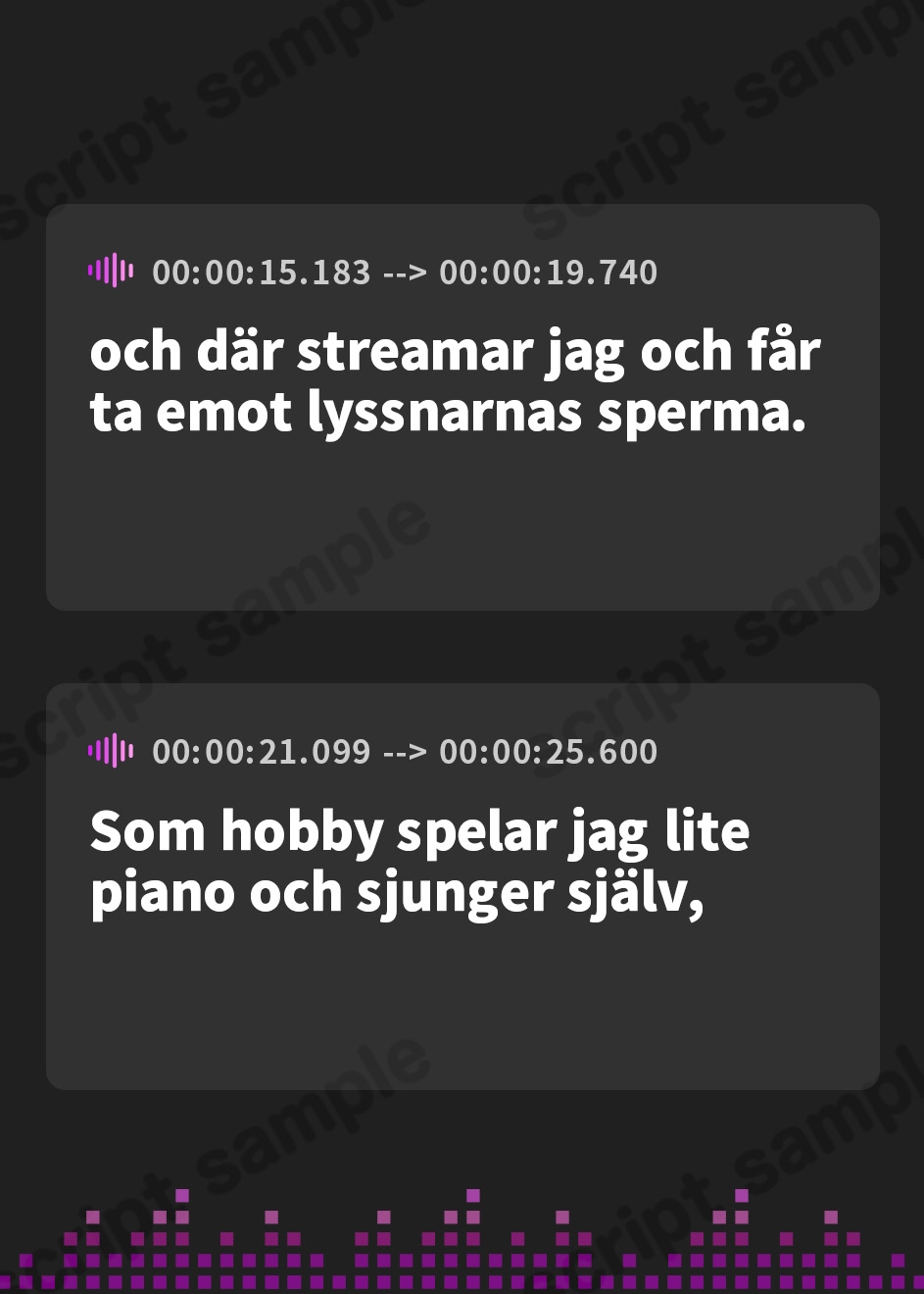 【スウェーデン語版】【実演オナニー】ムラムラMAXの桃色サキュバスといっしょに気持ちいいことしよっ