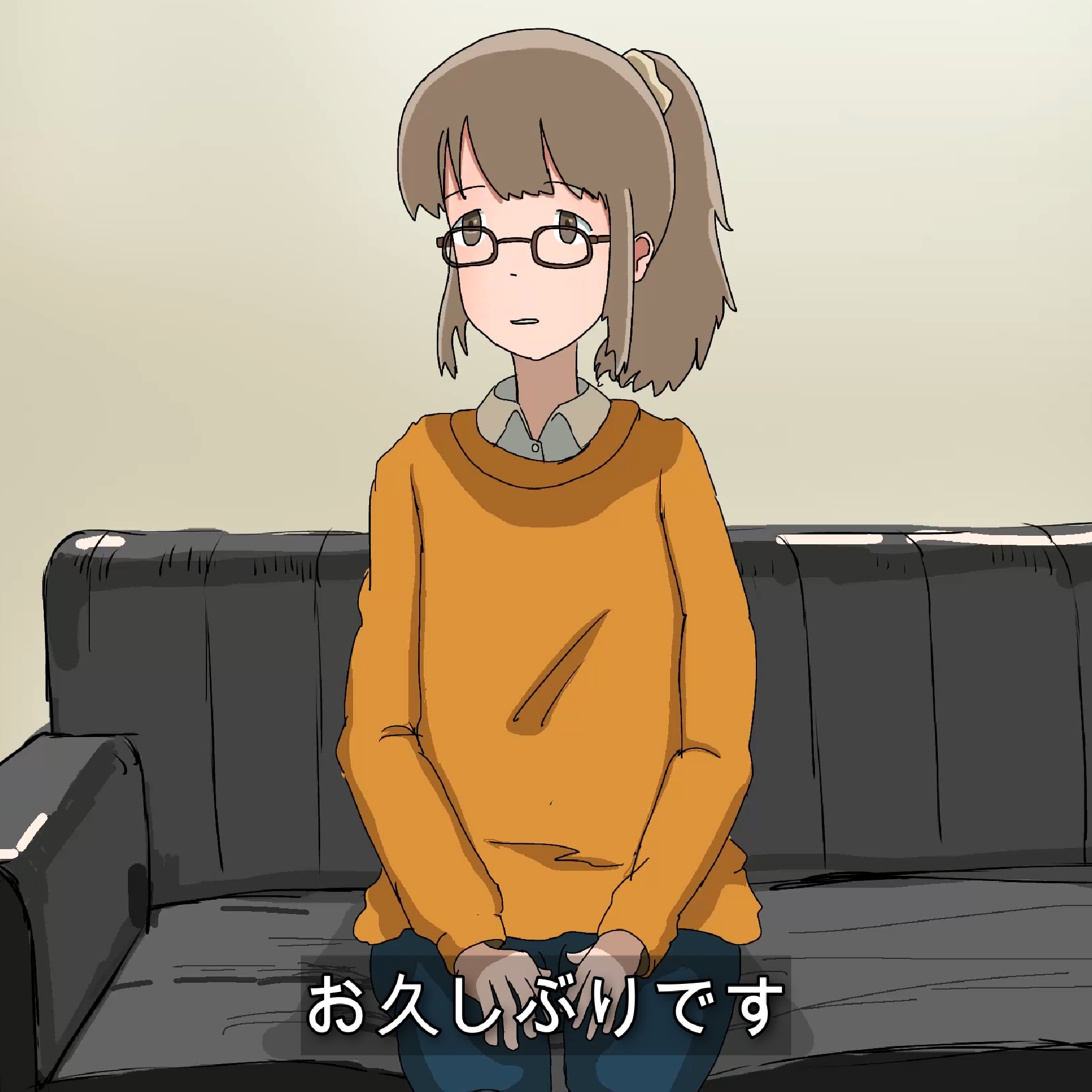 【流出】普段は地味なメガネJDが騎乗位で自分勝手に腰を振るアニメ