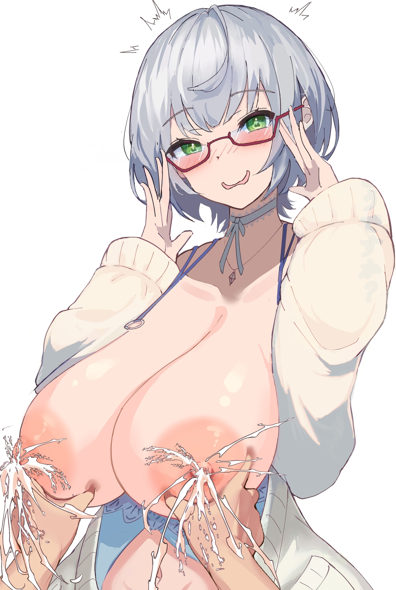 ホ〇ライブ メガネ母乳部 搾乳・パイズリ集