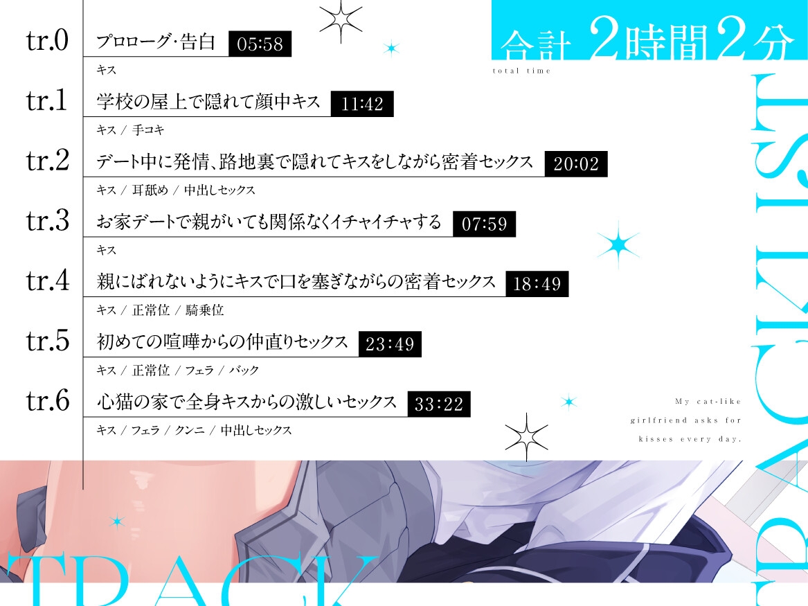 【超キス特化】猫のような僕の彼女が毎日キスを求めてくる【KU100】