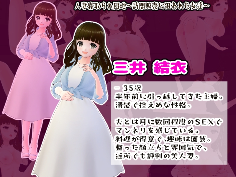 人妻寝取られ団地～訪問販売に狙われた女達～【CG集】