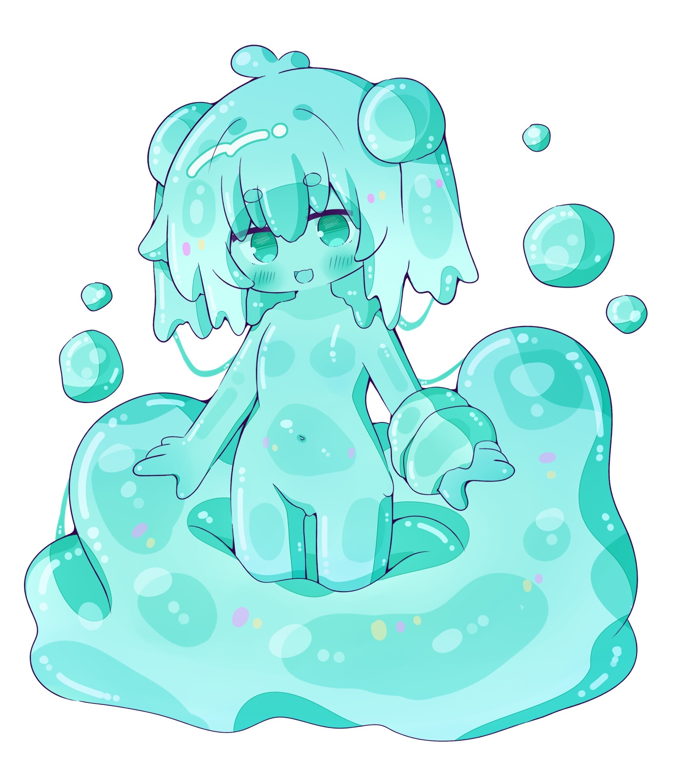 【人外娘逆レ○プ】スライム娘と出会った僕が無知搾精から丸呑みされるまで。【丸呑み】