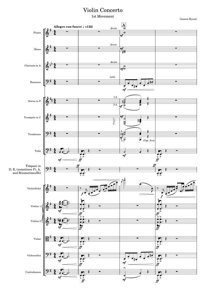 Concertini con fuoco (コンチェルティーニ・コン・フオーコ)