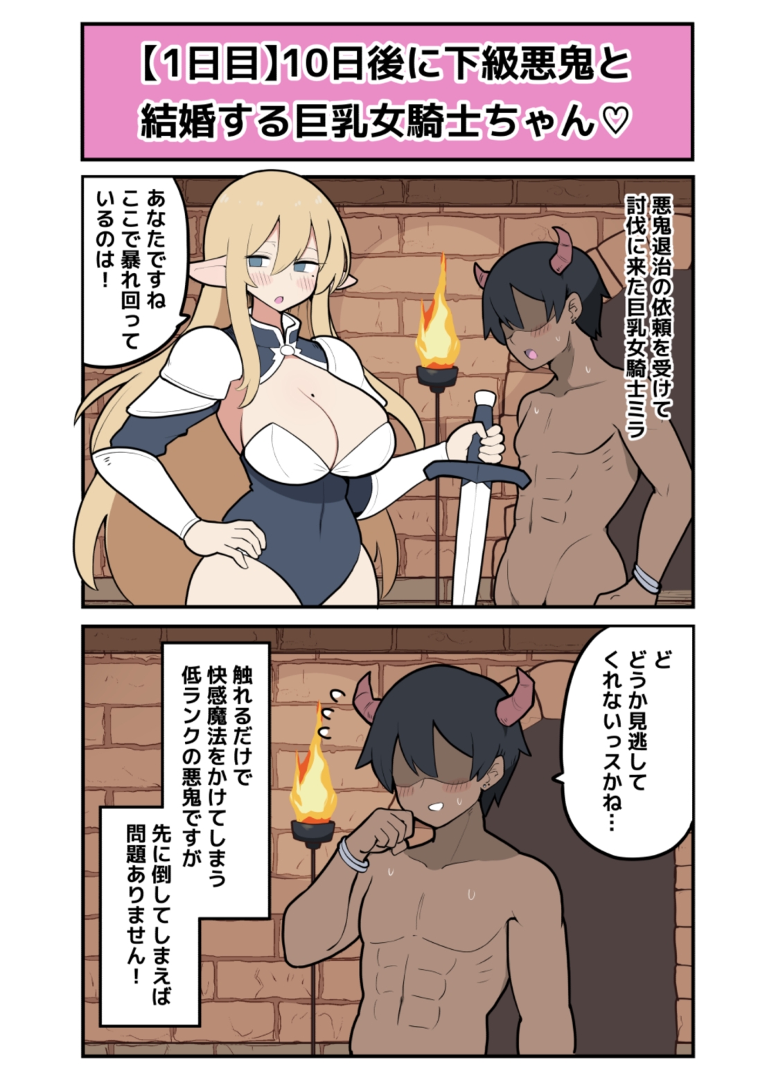 10日後に下級悪鬼と結婚する巨乳女騎士ちゃん