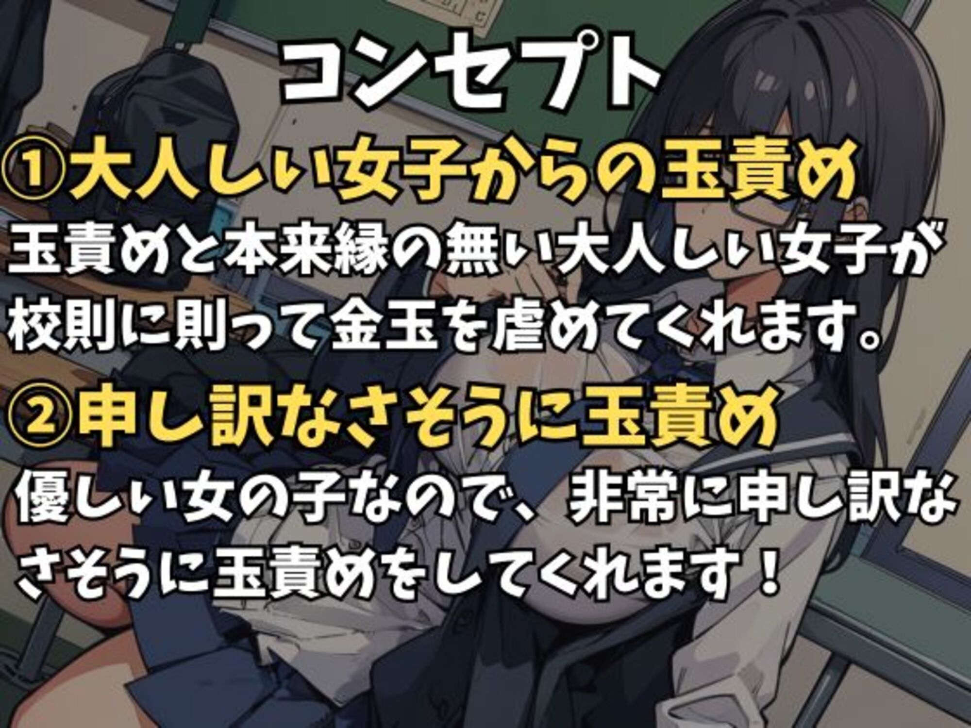 温厚生徒会長の優し過ぎる金玉責め不良更生～金玉痛いけど一緒に頑張ろうね～