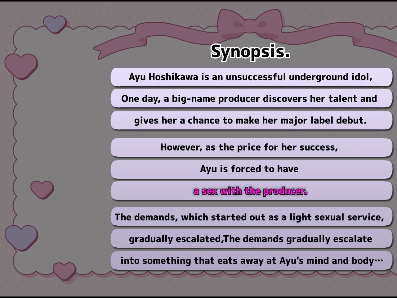 New Idol, Accepting Sex For Her Job ~Story of Ayu Hoshikawa~