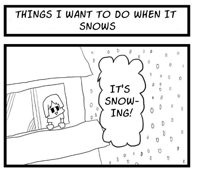 【英語版】4コマ漫画「雪の日にやりたいことは」