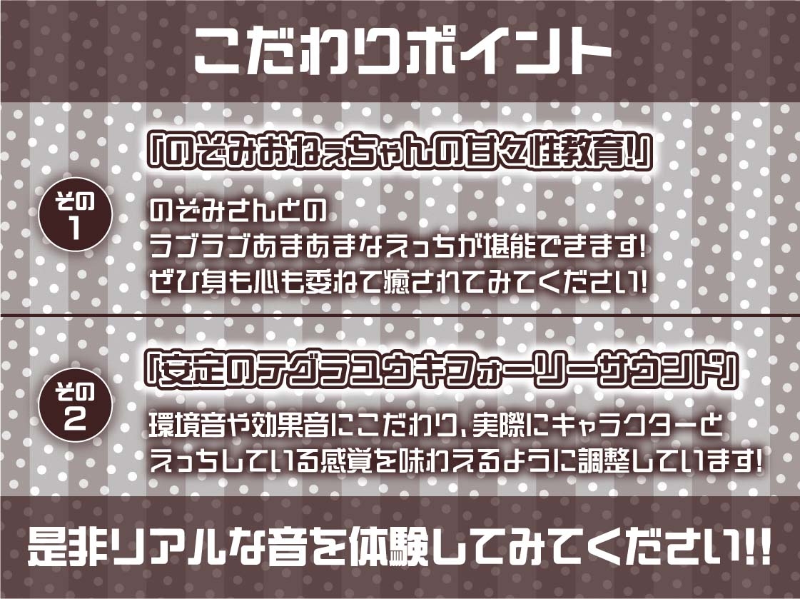 おねぇちゃんJKのぞみさんの耳元囁き深イキえっち【フォーリーサウンド】