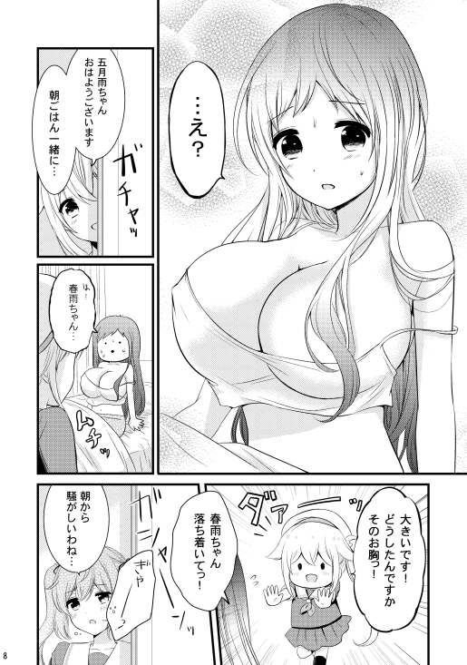 五月雨、巨乳になる