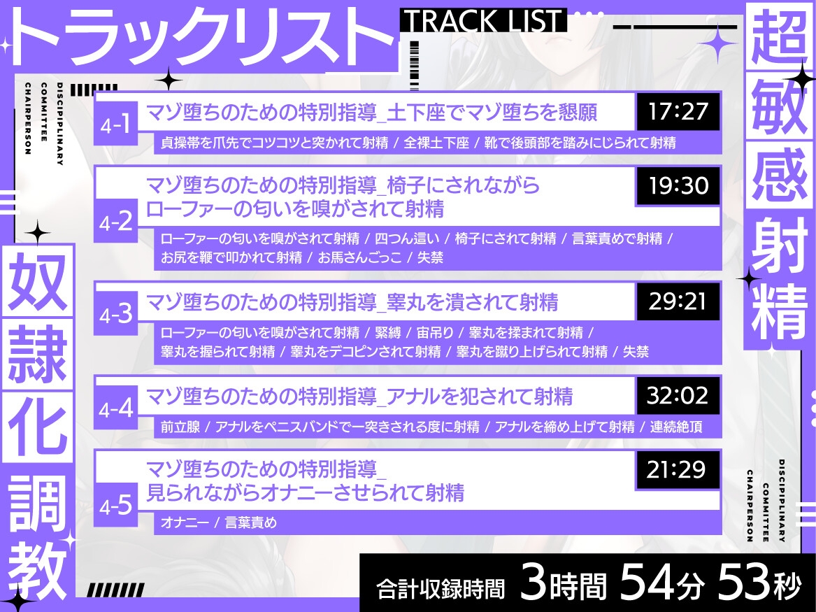 【淫紋×連続絶頂×マゾ調教】サキュバス風紀委員長による超敏感射精奴○化調教～全男子生徒のマゾ化及び貞操完全管理計画～