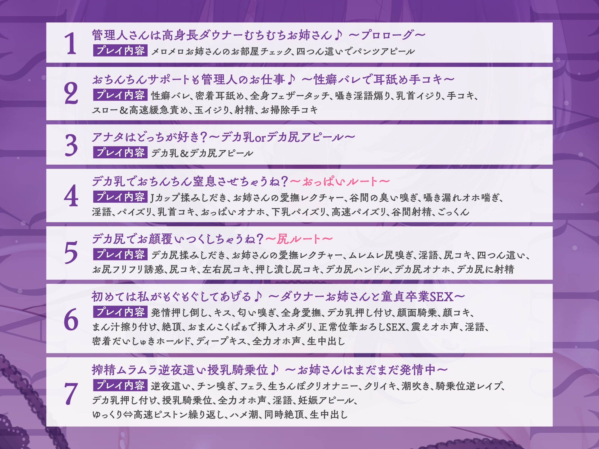 ♡超密着&耳舐め求愛♡ お隣さんのむちむちダウナーお姉さんの溺愛が止まらない♪「デカ乳とデカ尻…♡どっちが好き?」性癖バレ×童貞喪失【ルート分岐有り】