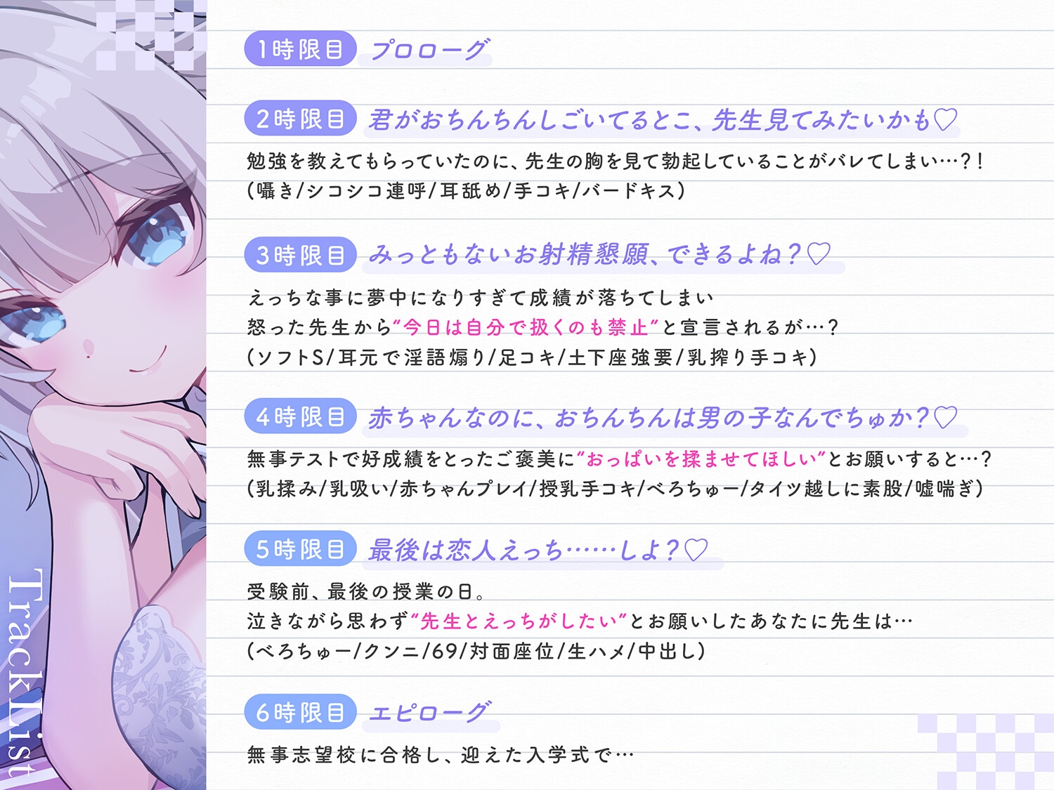 【KU100】距離感バグ♡甘サドJD家庭教師の秘密レッスン♡♡ 〜先生のおっぱい見て、童貞おちんちん勃っちゃった?笑〜【藤兎Fullmoon】