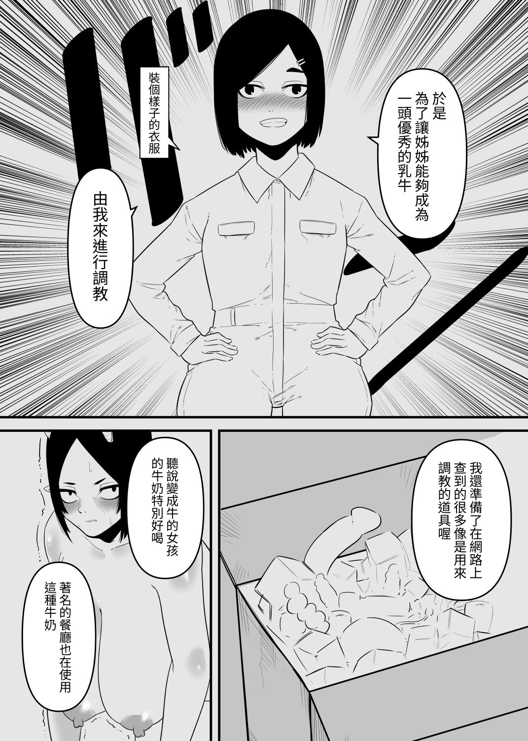 【繁体中文版】乳牛はクリを搾られる