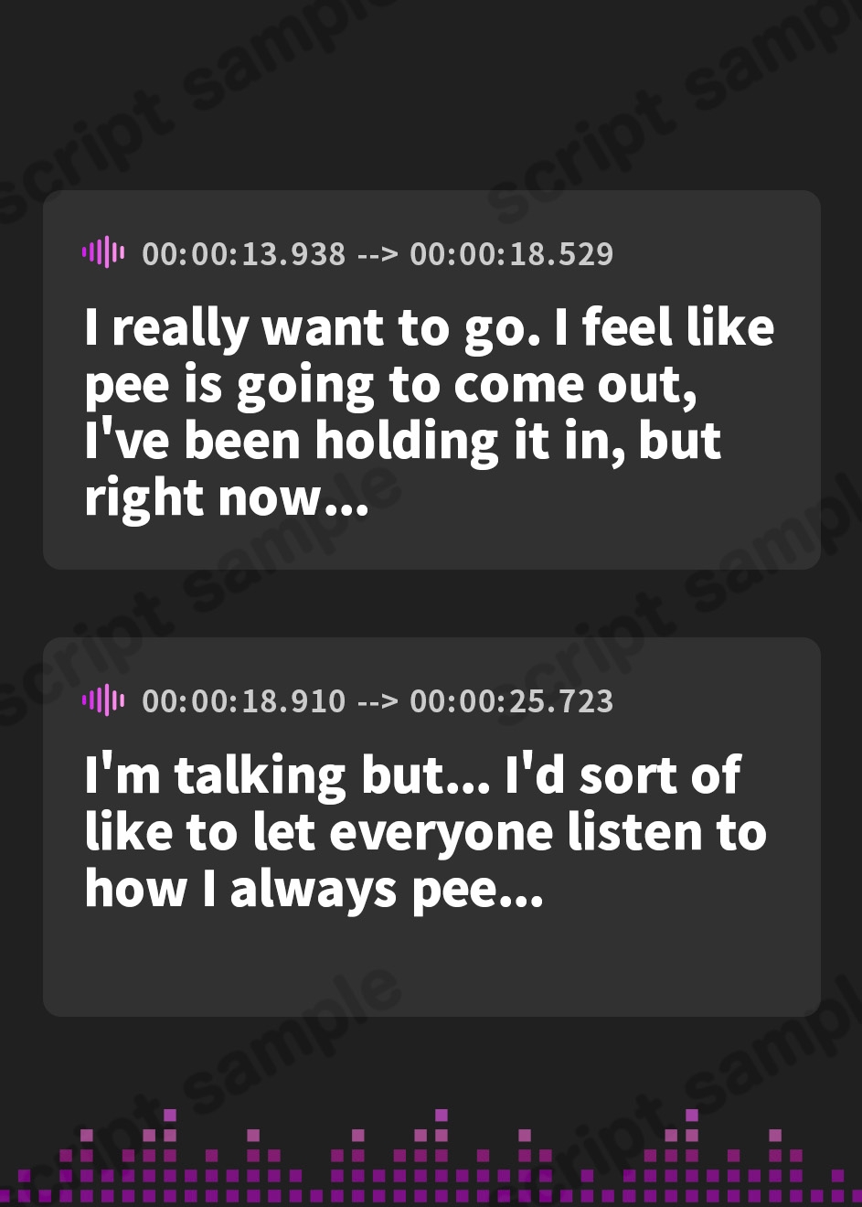 【英語版】【排尿音】実演可能な同人声優進藤あずさ「我慢後のおしっこ」【進藤あずさ】