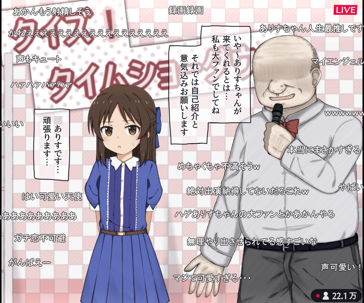 生放送のエロクイズバラエティに出演するJ○アイドルの話