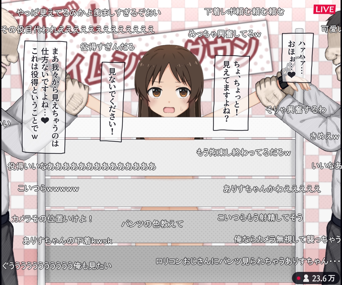 生放送のエロクイズバラエティに出演するJ○アイドルの話