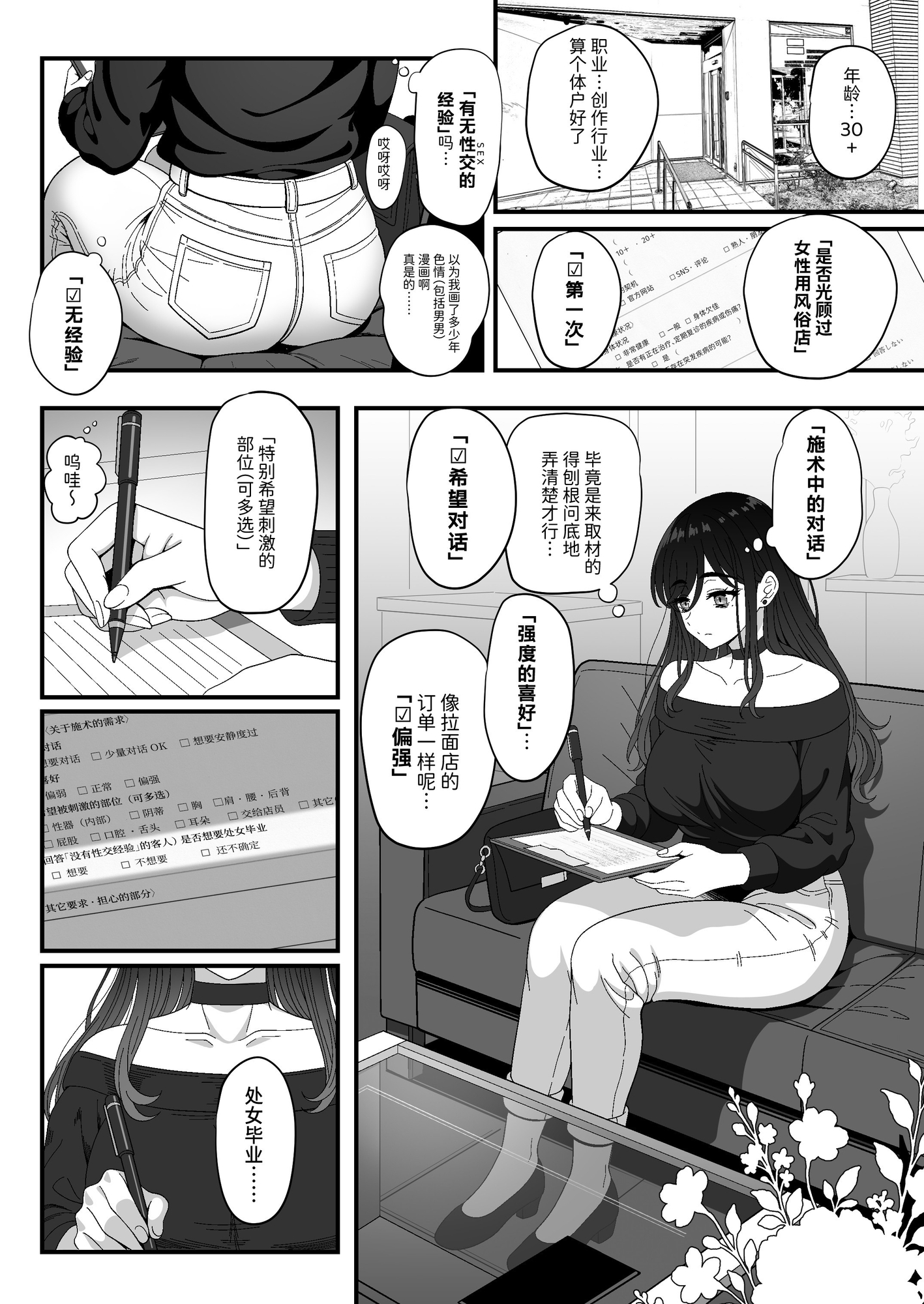 【簡体中文版】雌射精入門3～三十路エロ同人作家(処女)のお姉さんがはじめての女性専用マッサージ店で取材を忘れて気持ちよくなっちゃう話～