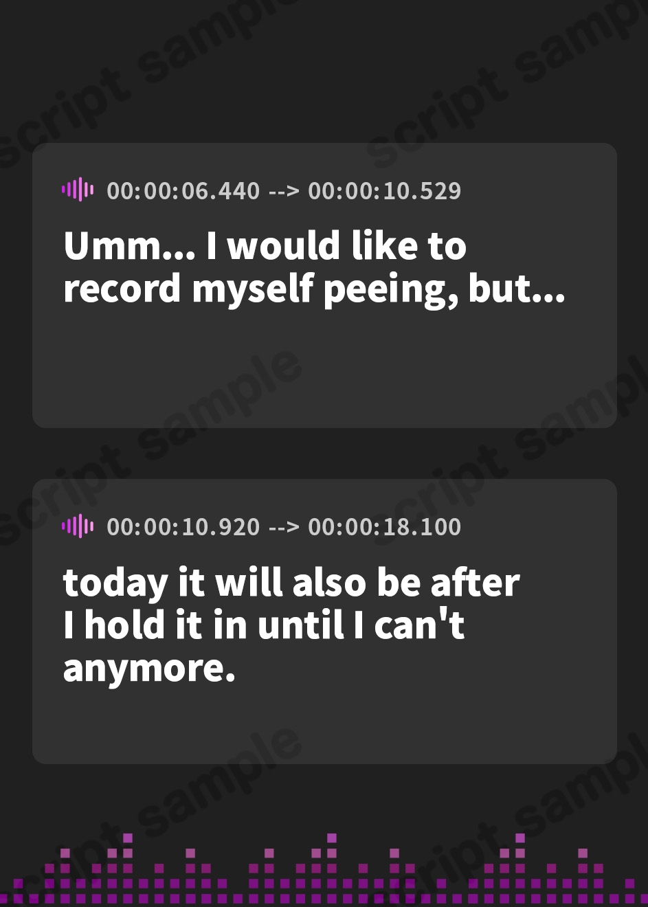 【英語版】【排尿音】天使の聖水!新人同人声優餅々めぅ「ギリギリまで我慢しておしっこ」【餅々めぅ】