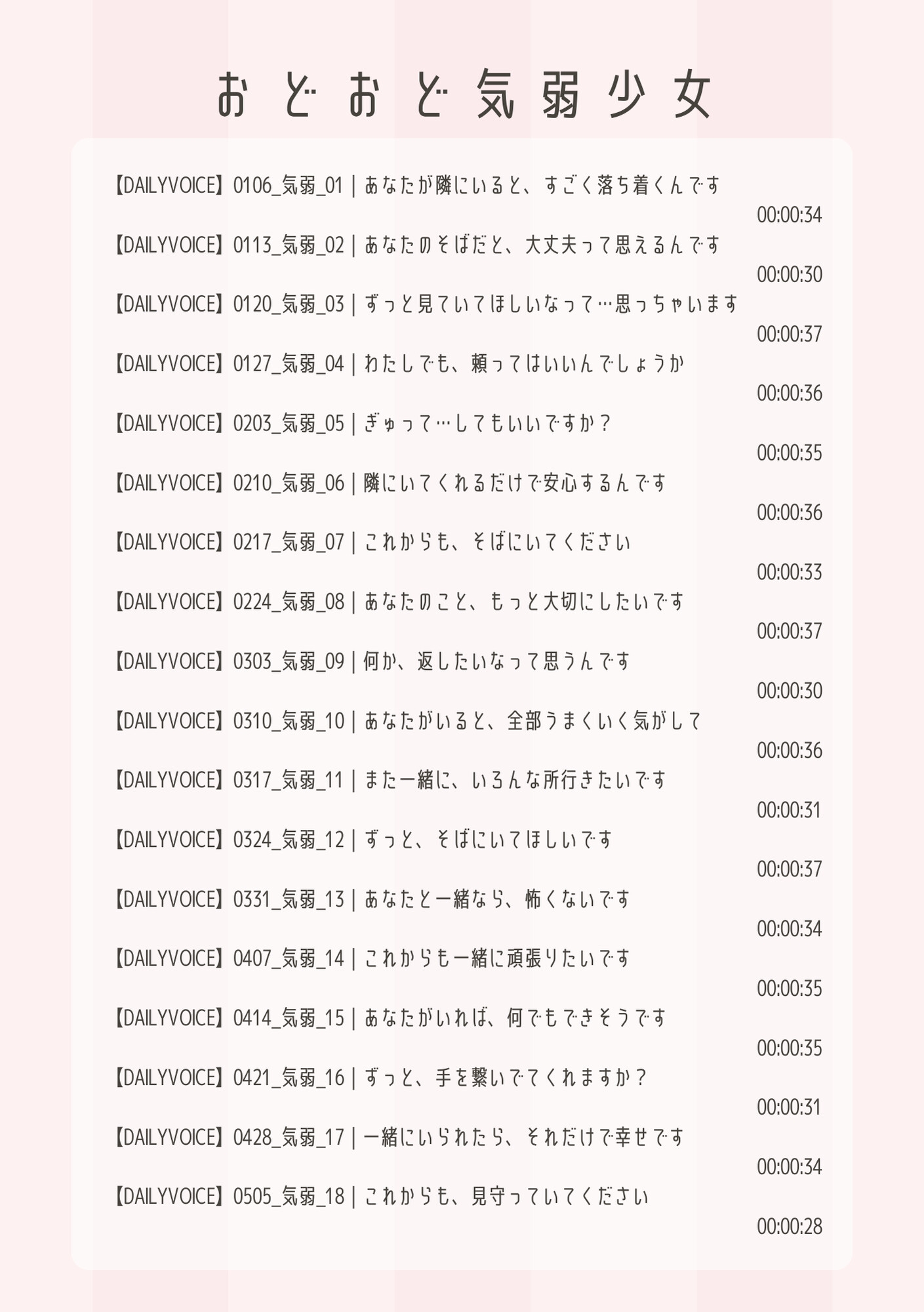 【甘々】おどおど気弱少女【DAILYVOICE】