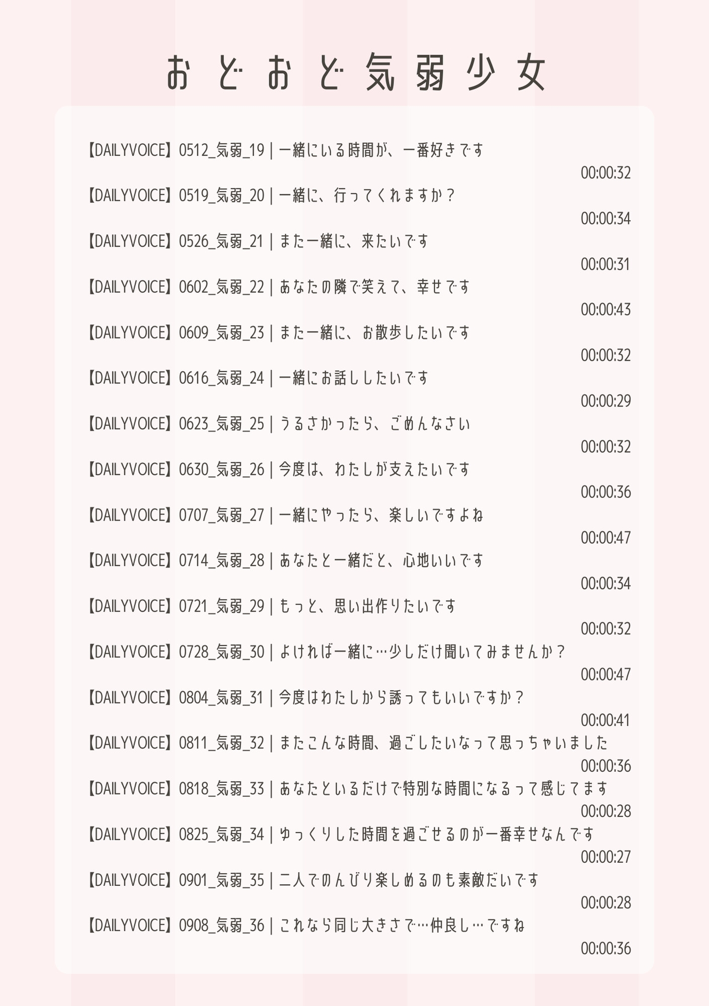 【甘々】おどおど気弱少女【DAILYVOICE】