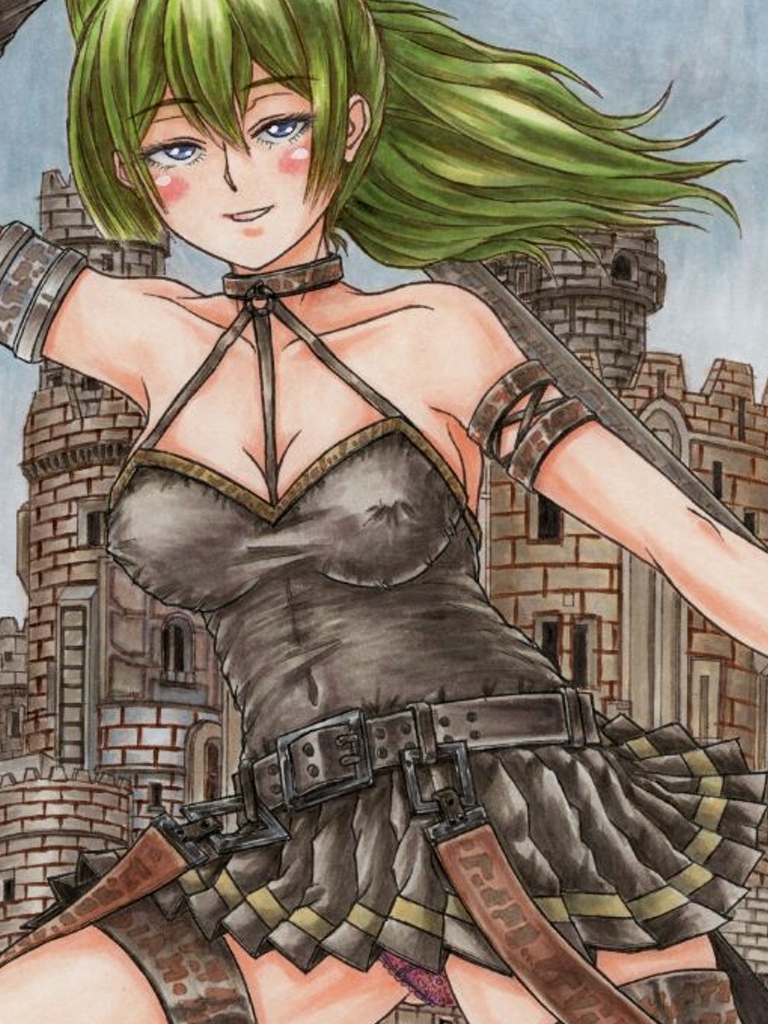 葬送のフリー〇ン、ゲストキャラのイラスト。アナログのコピック系作品(ユーベ〇、フェル〇、ラビー〇&カン〇、ラオフェ〇、ゼーリ〇)