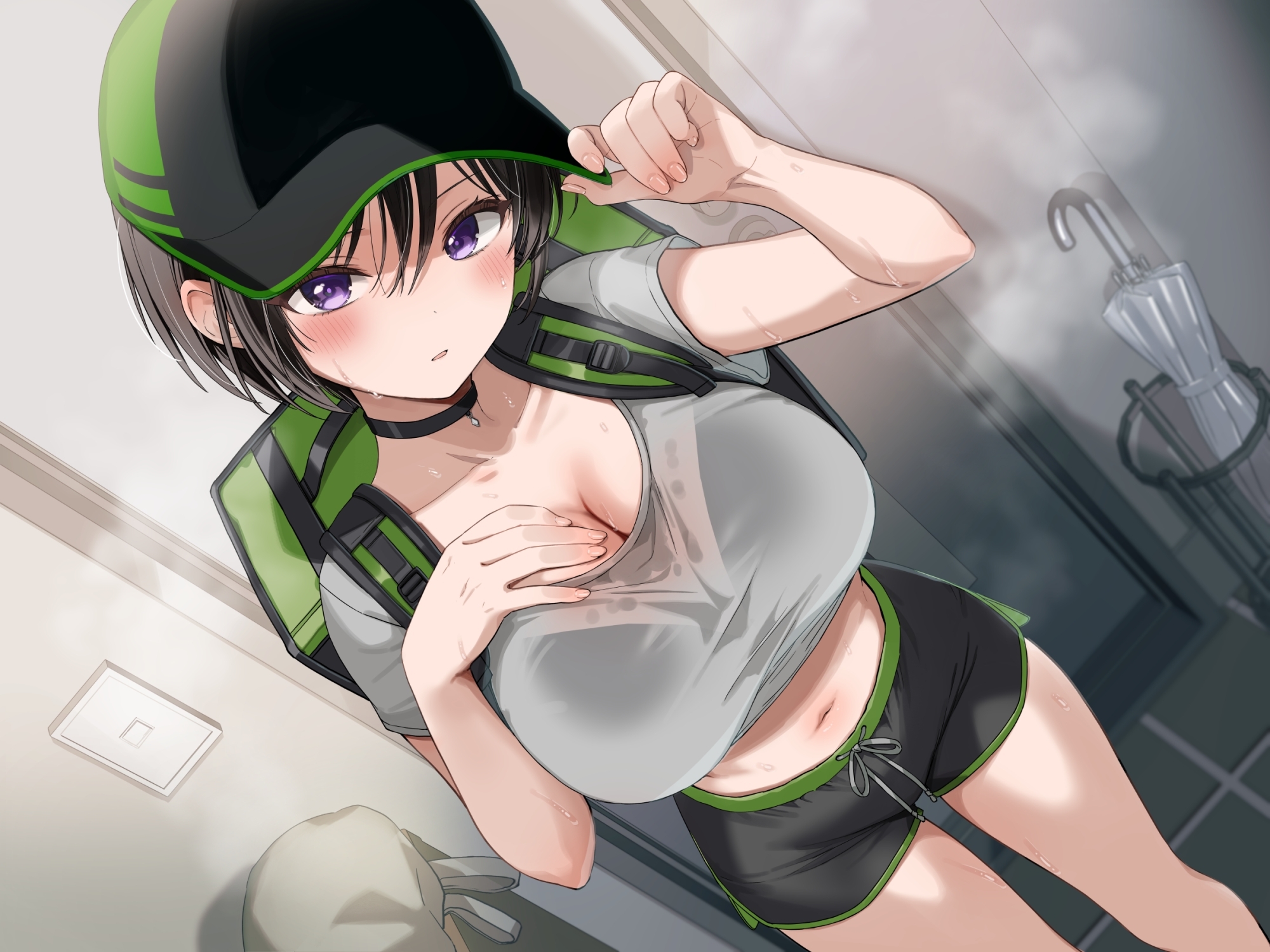 【BSS報告】配達先でヤリまくってる話を聞かせながらヌいてくれる爆乳ダウナー後輩