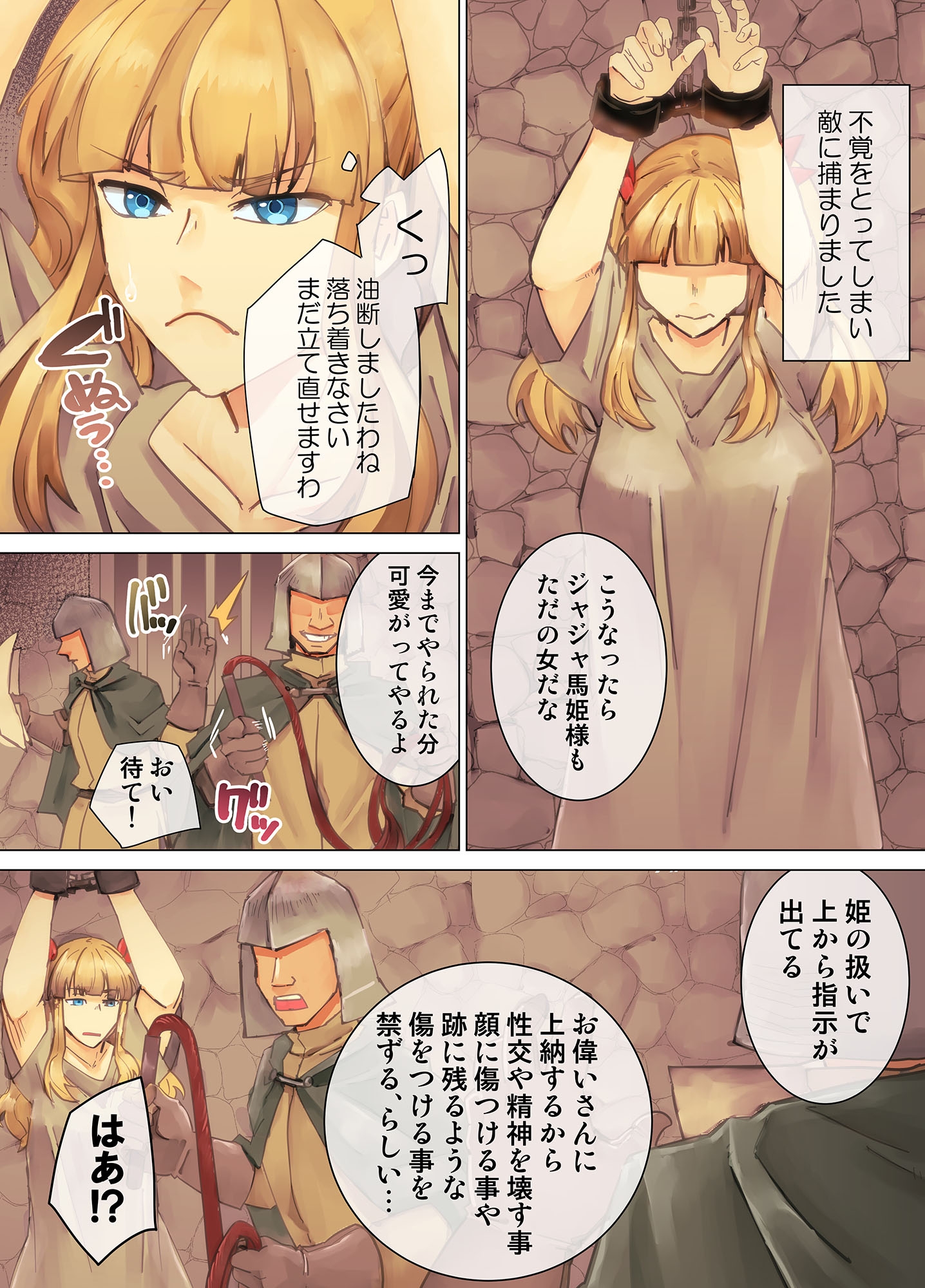 囚われ姫騎士 強○胸辱