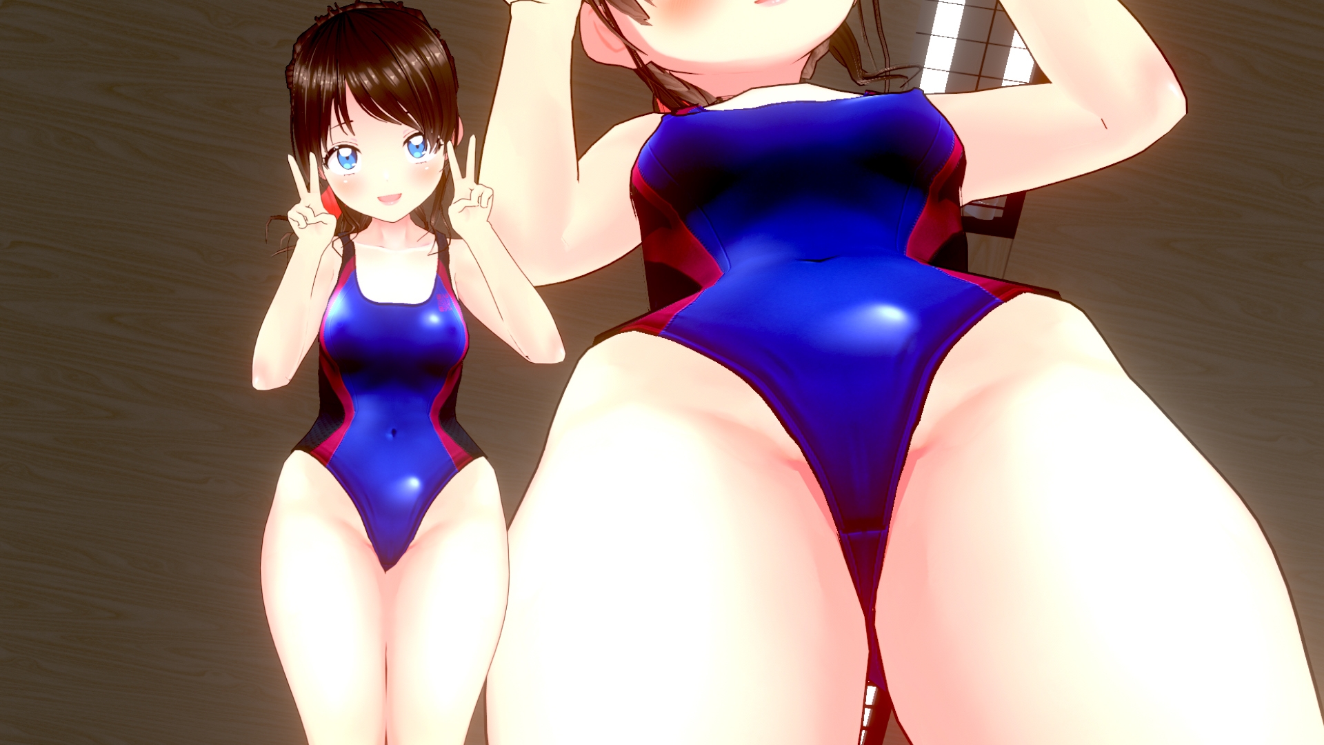 【3Dループアニメ】ジ〇ニア水泳部みうのオナサポ