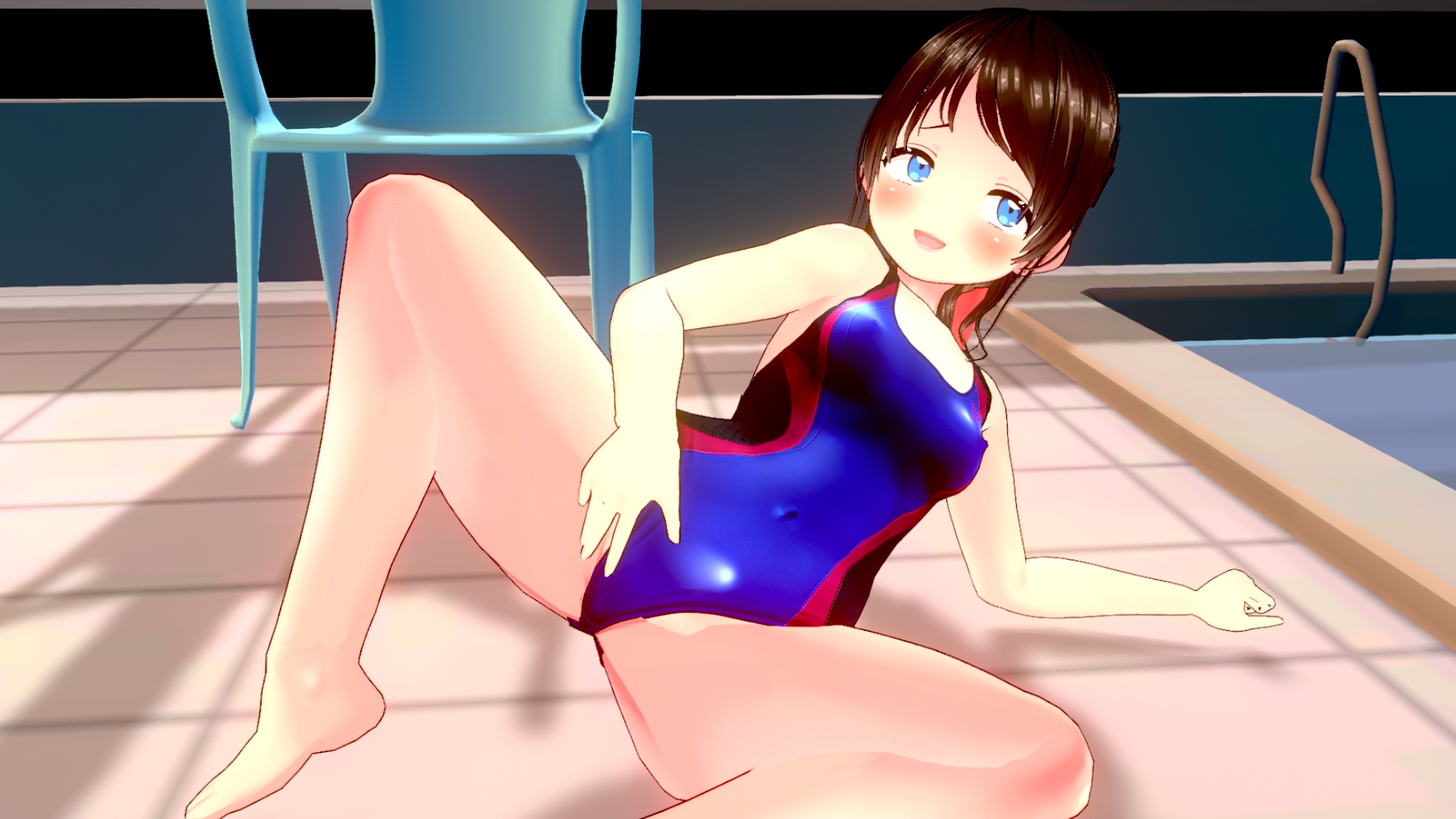 【3Dループアニメ】ジ〇ニア水泳部みうのオナサポ