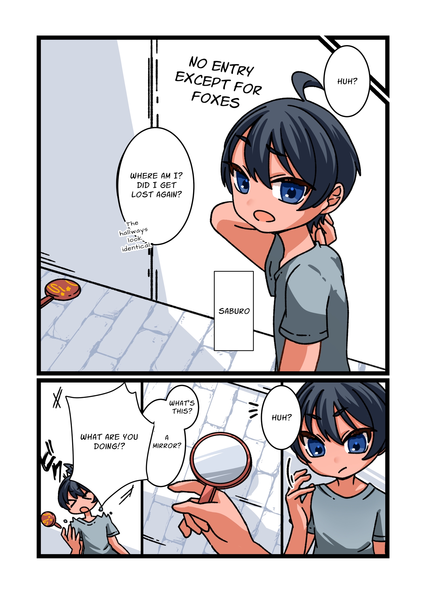 【英語版】【お試し版】強○発情手鏡～巨乳お狐様とハーレムエッチ～