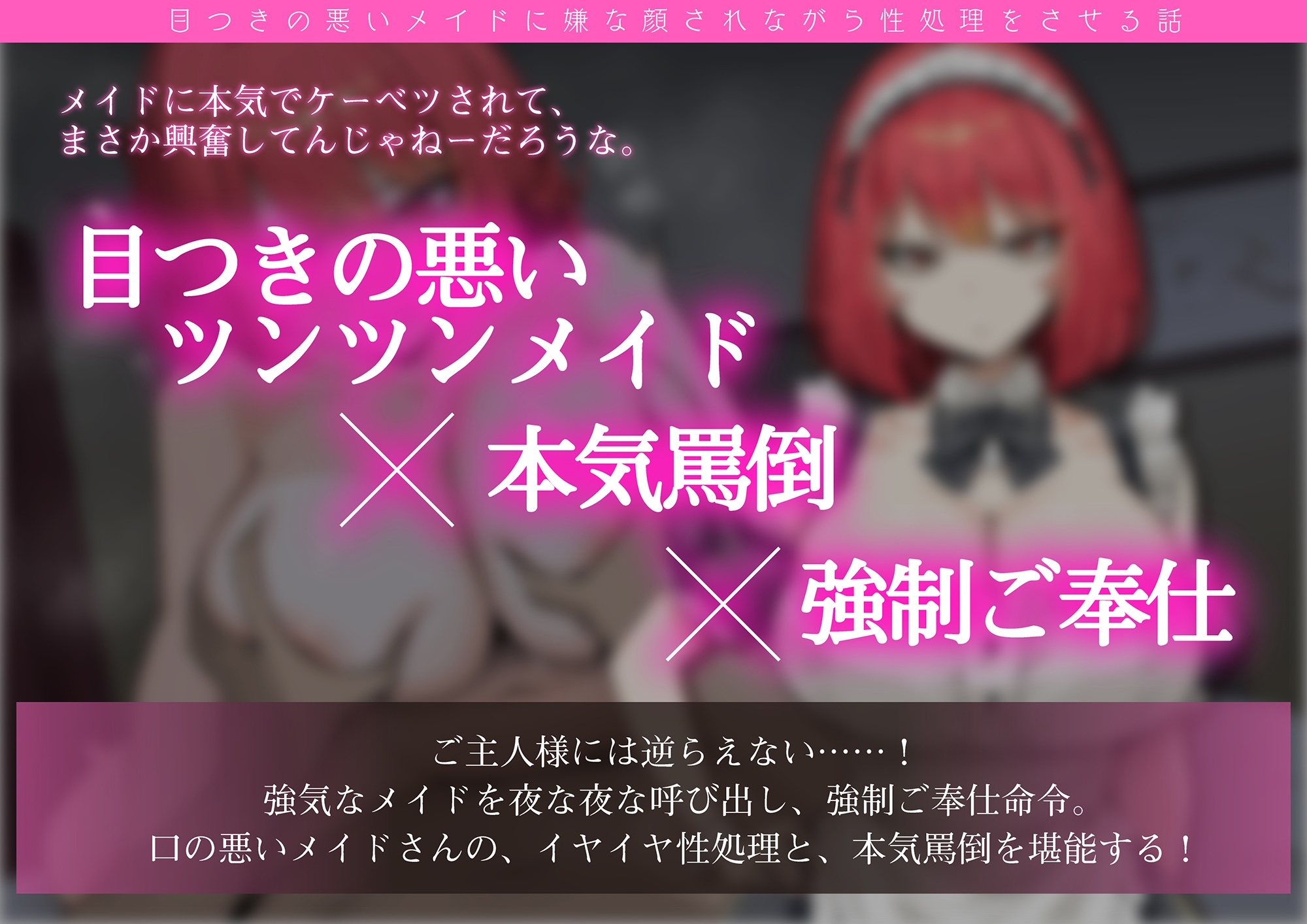 【屈辱プレイ】目つきの悪いメイドに嫌な顔されながら性処理をさせる話