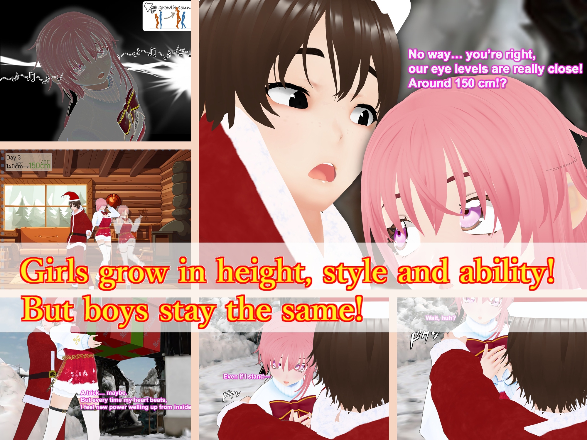Outgrowing only girls, Overtake boys, Growth sound. Santa Arc